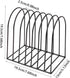 Amaping 7 Desktop Magazine File Holder Storage Rack, Sturdy Slot Iron Vinyl Record Holder Storage Book Sorter Magazine