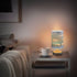 ALAZA Blue Octopus Shark Bedside Table Lamp with USB Port for Bedroom Nightstand Lamps Night Light Linen Fabric Shade