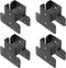 8Pcs (4 Set) Black T Shaped Post to Beam Connector Roof Tie Bracket for 4 x 4 Post, Steel Truss Header Support