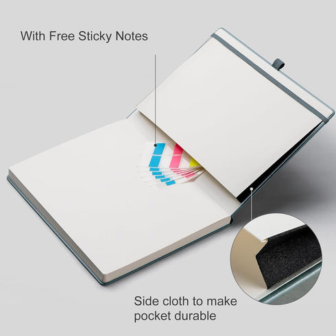 EMSHOI Lined Journal Hardcover Notebook 8.5 x 11-192 Pages A4 Large College Ruled Notebooks for Work, 100gsm Thick