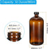 PATIKIL 32oz(960ml) Glass Sample Bottles, 1Pcs Round Bottle Dispensing Bottles with Black Poly Cone Cap for Reagent Liquids, Essential Oils, Perfume, Amber by PATIKIL