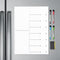 Magnetic Dry Erase Board Sheet for Refrigerator/Office/Locker, Weekly Planner with 1 Eraser, 4 Markers - 17” x 12”