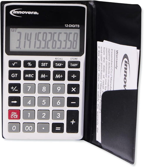 INNOVERA 15922 Handheld Calculator, 12-Digit LCD Display