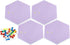 PATIKIL Hexagon Felt Board Tiles 4 Pack Self Adhesive Moon Wall Pin Bulletin Board for Home Office Decor