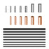 970Pcs Wire Ferrules Kit Tinned Copper Crimp Connector Non Insulated Electrical Cable Pin Terminal Assortment Kit