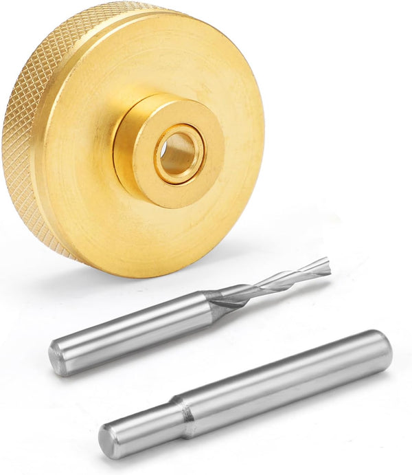 GUOJINJISM New Upgraded 9500 Router Inlay Kit, Router Inlay Bushing Kit, Solid Brass
