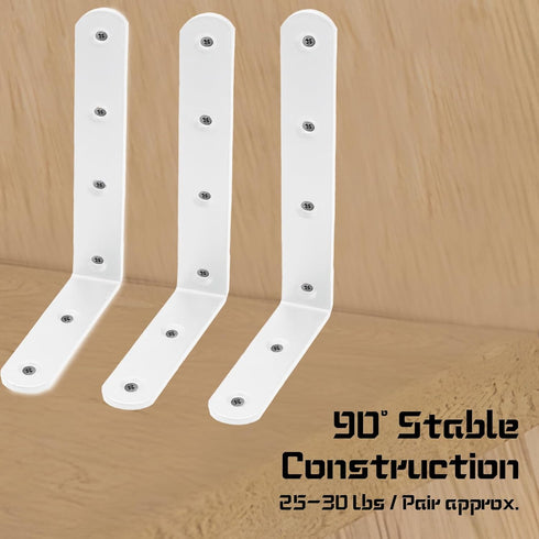 Luomorgo 4 5 3 Inch, Pcs L Shaped Brackets for Shelves, Heavy Duty Stainless Steel, Decorative Corner Brace Joint Right
