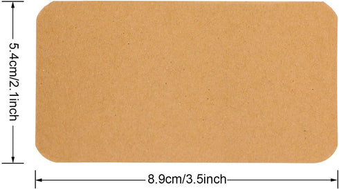 Penta Angel 100 Pcs Mini Blank Word Notes Cards for DIY Craft and Business Messages (Brown)