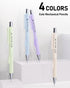 Four Candies Cute Mechanical Pencil Set with Case, 4PCS 0.5mm Pastel Fast Click Aesthetic Mechanical Pencils with 480PCS HB Lead Refills, 2 Erasers, 12 Eraser Refills School Supplies for Girls Writing by Four Candies