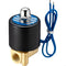 1/4” Brass Electric Solenoid Valve, 2 Way Air Valve Normally Closed for Air, Water, Oil, Gas 2W-025-08 (AC110V)