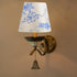 Vintage-Style Small Pleated Blue Fabric Lamp Shade for Table & Floor Lamps