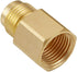 2 PCS Brass Flare Tube Fitting Coupling, Gas Adapter 3/8" Flare X 1/2" Female NPT Pipe Connector