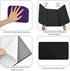 Black 28"x16" Large Cork Board with 50 Push Pins & Sticky Notes, Self-Adhesive for Wall, Felt Pin Board for Home