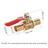 uxcell Ball Valve Shut-Off Valve, 10mm Hose Barb to Hose Barb, Brass Valve, Pack of 4