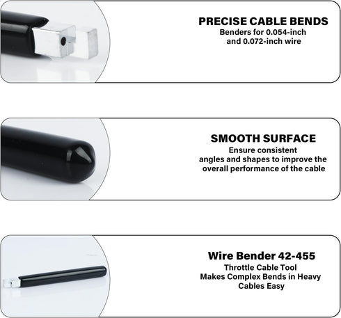 Wire Bender 42-455 Throttle Cable Z-Bender for Stens Oregon 750-455, Basic Cable Bending Tool for Easy Repair