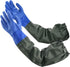 Long Waterproof Gloves, Reusable Chemical Gloves, Padded Cotton Lined, Acid & Oil Resistant, 28 inch XL