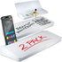 Desktop Whiteboard - Glass Dry Erase Board, 2 Pack, with Phone & Tablet Slot, 4 Markers, 1 Eraser