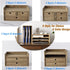 KIRIGEN Desk Organizer with Drawers - Wooden Storage Box with Trays for Office Supplies, Dark Brown