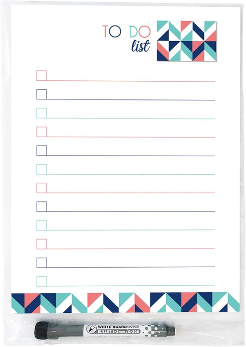 Dry Erase to Do List Vinyl Whiteboard Sticker Decal by Glassboard Studio - Removable & Reusable, Magnetic Fine-Tip