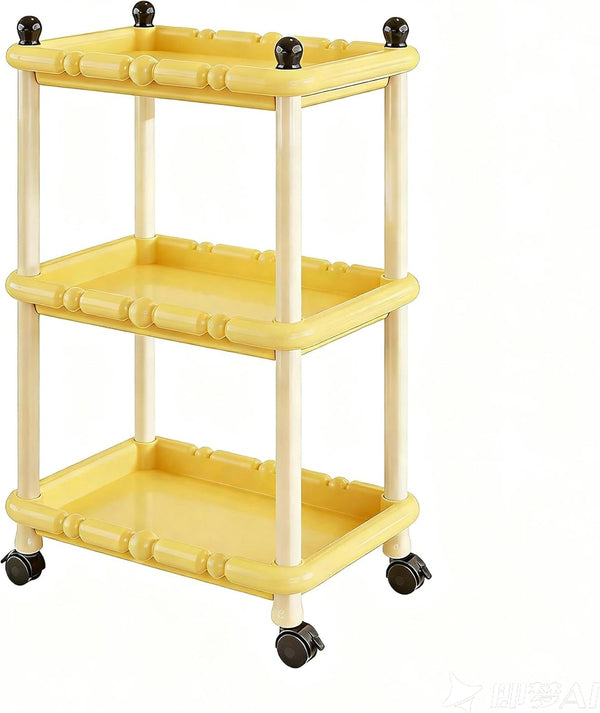 Rolling Cart, Heavy-Duty Utility Storage Cart with 88lb Capacity, 3-Tier Organization, 30cm