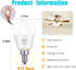 LED Ceiling Fan Light Bulbs, 40W Equivalent, 5W 2700K Warm White, E12 Base, 4-Pack, Used for Chandeliers