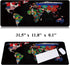 RTGGSEL 31.5x11.8 Inch Non-Slip Long Extended Gaming Mouse Pad with Stitched Edges (Black World Flag Map)
