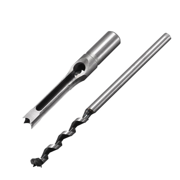 uxcell 7/16" x 210mm Square Hole Drill Bits for Wood, Mortising Chisel Bit Auger Spur Cutter Tool