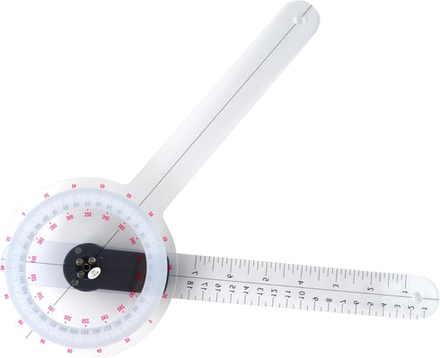 GemRed 12" Digital Goniometer, 360 Degree Physical Therapy Plastic Protractor for Joint Range of Motion