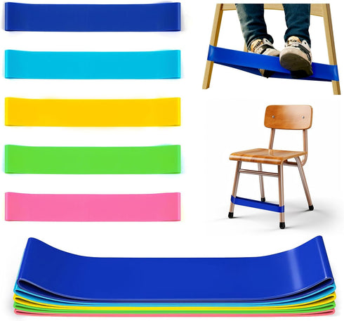 WNSIRVY 5 Pack Chair Bands for Kids with Fidgety Feet, ADHD Tools for