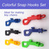 BRBASAP 10 Pack Plastic Snap Hook, 6.5mm Rotary Cord Clips with Split Keychains O-Ring for Outdoor Camping