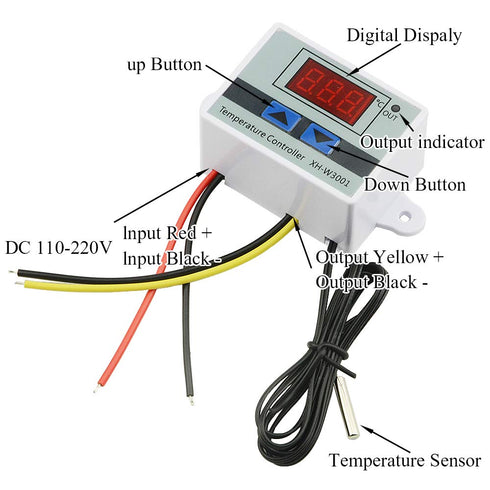 XINGYHENG XH-W3001 DC 110V-220V 1500W Microcomputer Digital Temperature Controller with Digital Display and NTC 10K