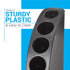 AdirOffice Smart Quarter Bookends & Office Desk Organizer - Heavy Duty Plastic w/Non Skid Bottom - Includes Storage