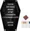 Mini Coffin Dry Erase Board, 12"x8" Magnetic Acrylic Planning Noteboard for Fridge, Gothic Halloween Decor with 6