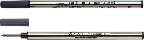 Xezo Pens Speedmaster Fine Rollerball Refills, Pack of 2, Black Ink (Black 6126 Rollerball Refills)