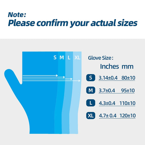 Nitrile Exam Gloves, 3.5-Mil Blue Disposable Latex-Free, Extra Soft Medical Gloves, Small Case of 1000