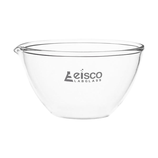 EISCO Evaporating Basin, 3" Dia. Borosilicate Glass with Flat Bottom and Spout