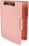 Dexas Slimcase 2 Storage Clipboard, Blush Pink with Rose Gold Clip, A4 Holder, Office Supplies, Stylish Functionality,