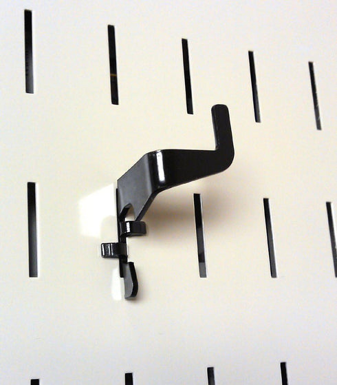 Wall Control Medium Slotted Hook Pack - Black Metal Pegboard Hooks for Pegboard and Tool Board
