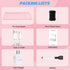 SHANTRA 16" x 7" Desktop Whiteboard, Fast Charger Station & Adjustable LED Lamp, Pink Desk Dry Erase Board