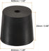 MECCANIXITY Rubber Tapered Plug 26mm to 32mm with Hole Test Tubes Bungs Stopper Black for Lab Home 10 Pieces