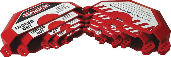 Accuform KDD470 STOPOUT Gate Valve Lockout - Fits Valve Handle Diameter 1" to 2-1/2", Red