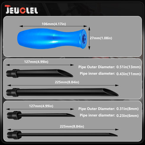 JEUCLEL 5PCS Set, OEM:7618 Wire Insertion Tool Piercing, Lead Wire Threading, Handhold Auto Repair Disassembly Gadget