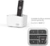 loukin Rotating Remote Control Holder, TV Remote Caddy with 5 Compartments, Spinning Desktop Organizer, White