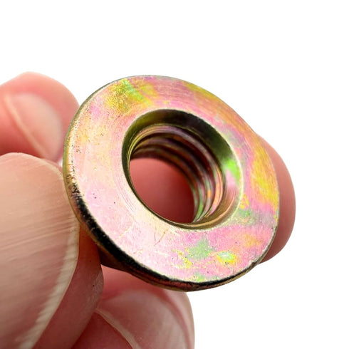 Quantum Forge 3/8"-16 (50 Pack) 8 J995 0.375" Flange Nuts Grade Built-in Washer Nuts Coarse Thread for Fast, Even