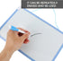 Operitacx Blue Small Magnetic Dry Erase Whiteboard with Marker, Portable Mini Double Sided Memo Board for Kids