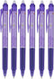 Pilot FriXion Ball Clicker - Erasable Gel Ink Retractable Pen, Extra Fine Point 0.5mm, 6 Count (Purple)