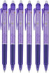 Pilot FriXion Ball Clicker - Erasable Gel Ink Retractable Pen, Extra Fine Point 0.5mm, 6 Count (Purple)