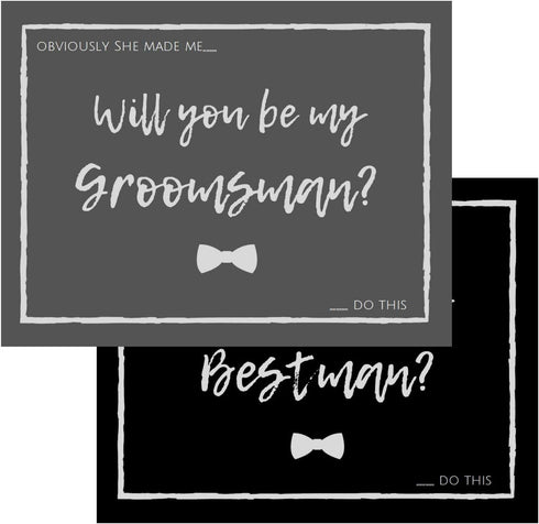 Elcer Will You Be My Groomsman? Proposal Cards with Envelopes, 10 Pack for Wedding Party