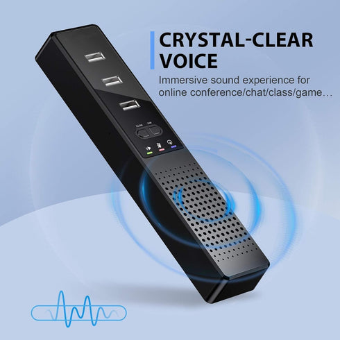 AiooTisu Speakers,360 Conference Speaker and Microphone,pc Voice Coverage, Advanced Noise Reduction, USB-C Plug & Play
