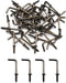 1 Inch 1 Shape Screw Hooks, Vintage Bronze L Shape Hook and 7 Shape Right Angle Medal Hooks (40 Pack)